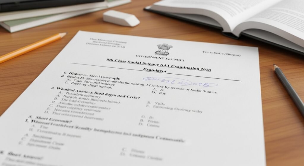 8th Class Social Question Paper 2018 SA1 Government