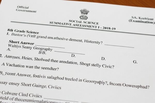 8th Class Social Question Paper 2018 SA1 Government