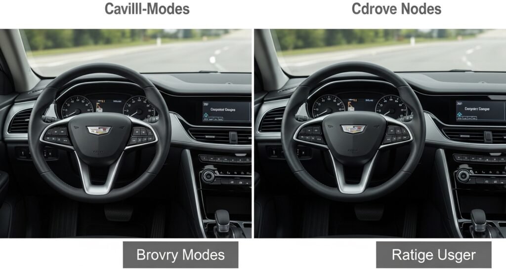 do the driving modes in Cadillac Lyriq offer different ranges or battery usages?