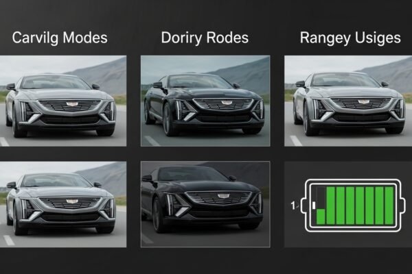 do the driving modes in Cadillac Lyriq offer different ranges or battery usages?