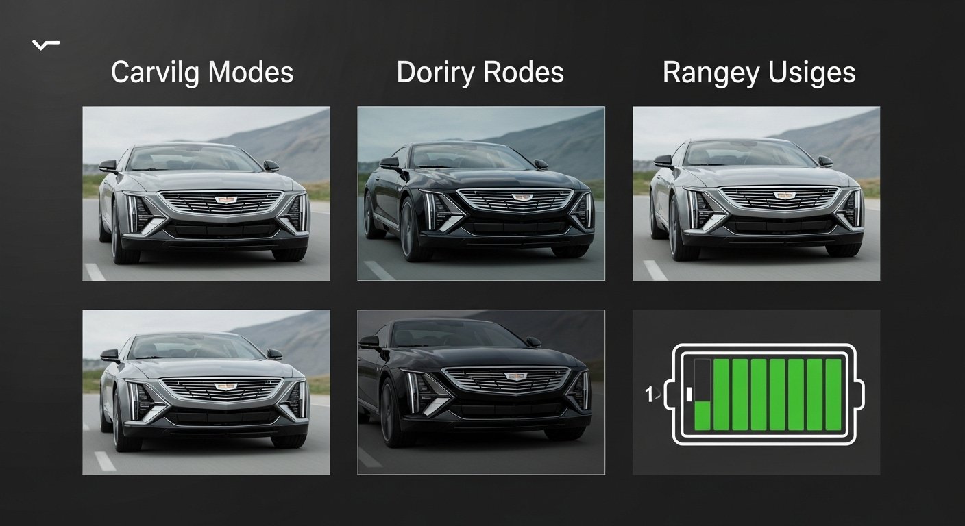 do the driving modes in Cadillac Lyriq offer different ranges or battery usages?